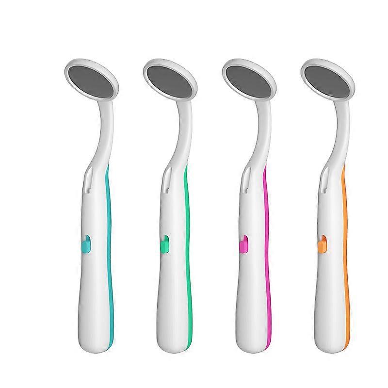 A set of 4 dental mirrors with lights for dental examination