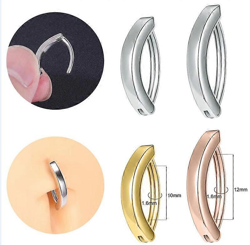 Belly Barbell Piercing Reverse Curved Navel Ring3pcs