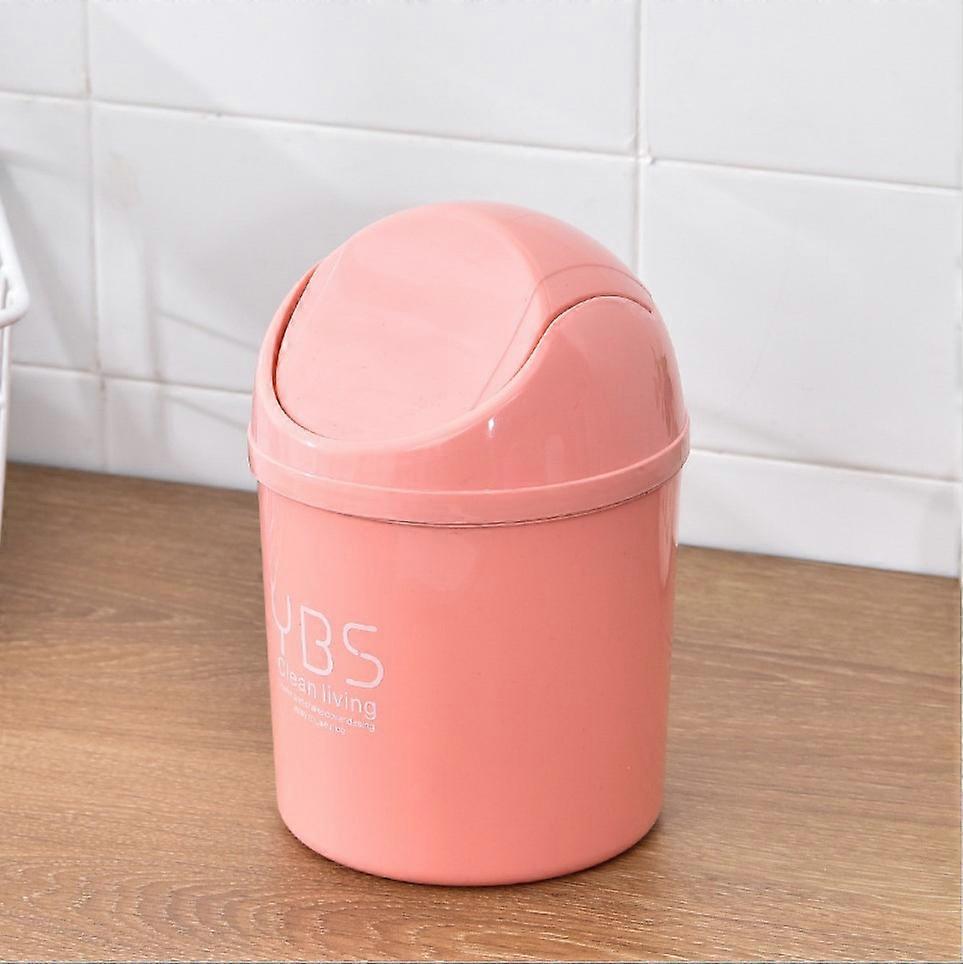 Pc pink Plastic Mini Wastebasket Trash Can