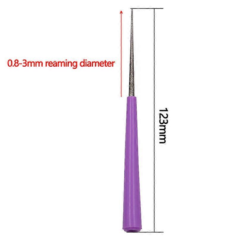 2 PCS 0.6-3mm Reamer Beads Opener Emery Needle Style Drill Durable Buffer File Craft Reamer DIY Tools for Art,Craft,Crystal,Jade