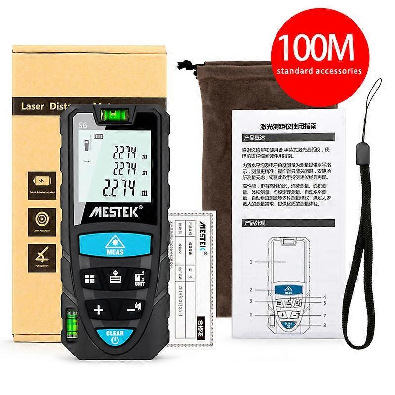 laser distance meter 2 Level Bubble 50M 70M 100M rangefinder trena laser tape range finder build measure device ruler test tool