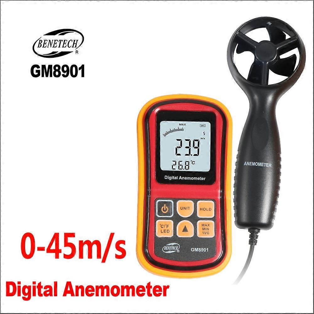 Speed Measuring Instrument Anemometer LCD Display Digital Anemometer Wind Speed Meter GM8901 0-45m/s Anemometer Sensor