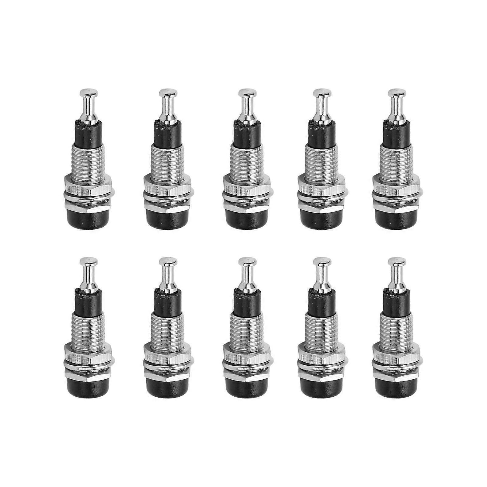 J.40006 10個/セット 2mm ニッケルメッキ バナナ メスジャックソケット パネルマウント バインディングポスト ブラック