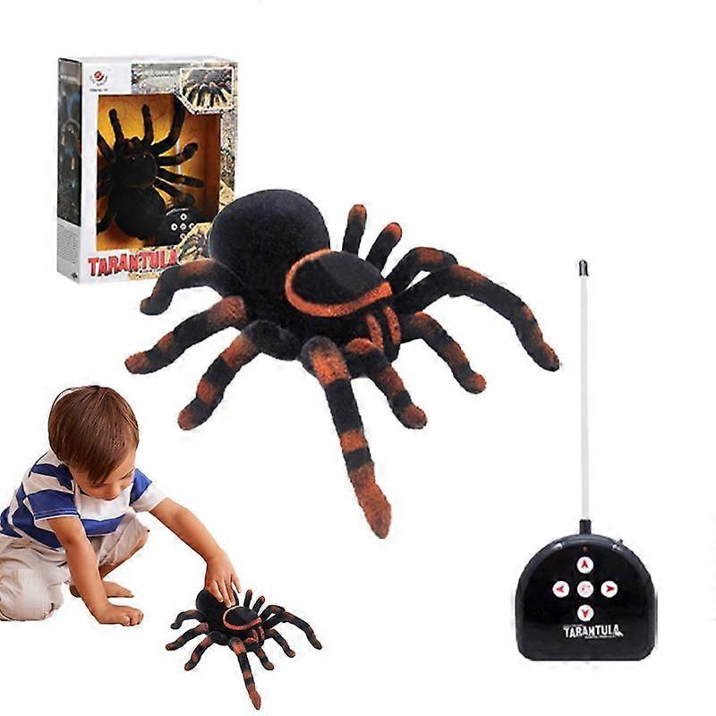 Creepy Crawling Remote Control Spider, Realistic Large Control Spider with Remote Control Scary Wireless Remote Control Spider Toy