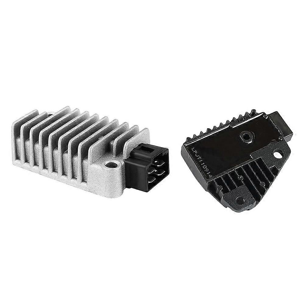 2 Pcs Motorcycle Accessories: 1 Pcs Aluminum Voltage Regulator Rectifier & 1 Pcs Regulating Rectifi