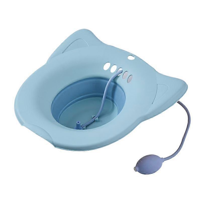 MIMIGO Sitz Bain pour les Hémorroïdes Toilettes, Soins Post-partum, Bain De Trempage Périnéal Sur Le Siège De Toilette, Lavabo Sitz Pliable Avec Chasse D’eau