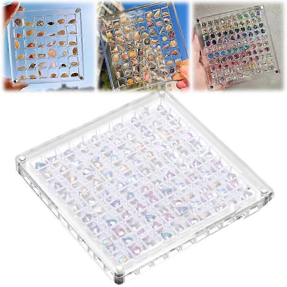 Acrylic Magnetic Seashell Display Box, Seashell Storage Box Display Case Decorative Seashell Starfish Trinket, Small Craft Organizers Container for Be