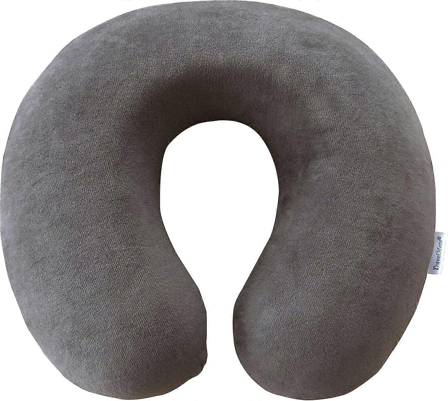 Memory Foam Neck Pillow - Adjustable Thickness for Optimal Comfort, Gray