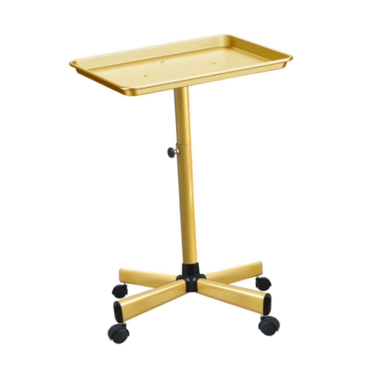 Salon Rolling Tray Cart with Wheels Adjustable Service Tray SPA Rolling Tray