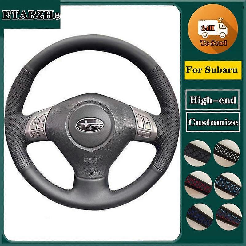 Geflochtene Autolenkradabdeckung für Subaru Forester Impreza Legacy Exiga Mikrofaser Leder Lenkung Wrap Autozubehör