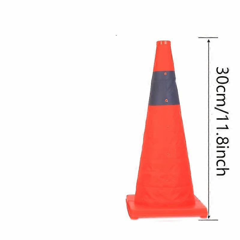 High Visibility Collapsible Traffic Safety Cones - Reflective Collars For Parking Lots, Driveways, And Driving Training