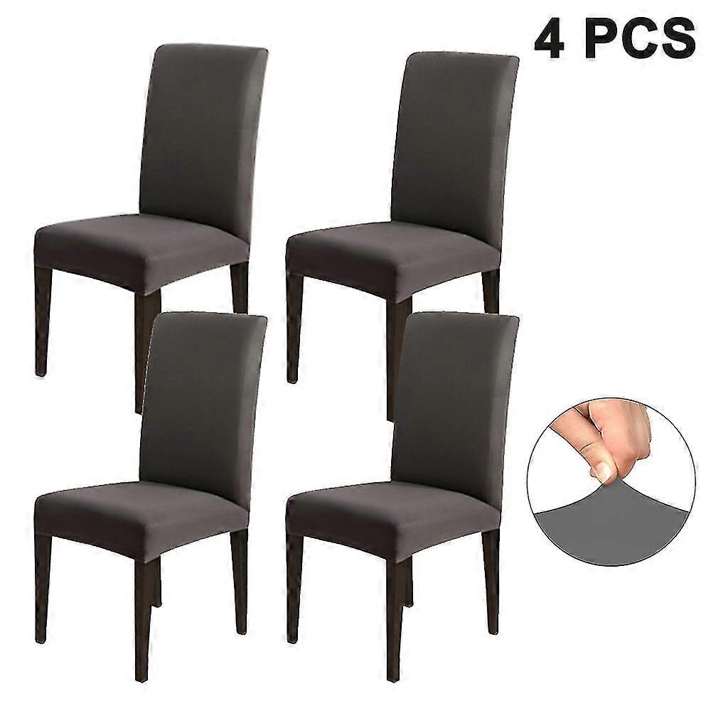 4 Pack Dining Chair Slipcovers Stretch Removable Washable