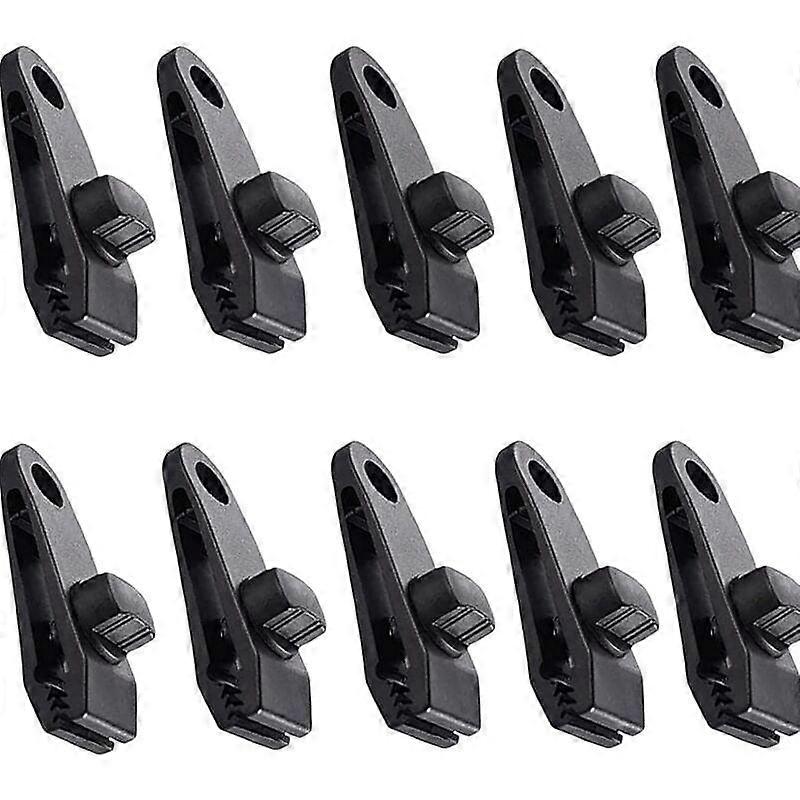 Tarpaulin Clips 10 Pieces Tent Clips Awnings Clamp Awning Clip for Camping Canopy Clamp Tarpaulin Clips Awnings for Outdoor Activities Black