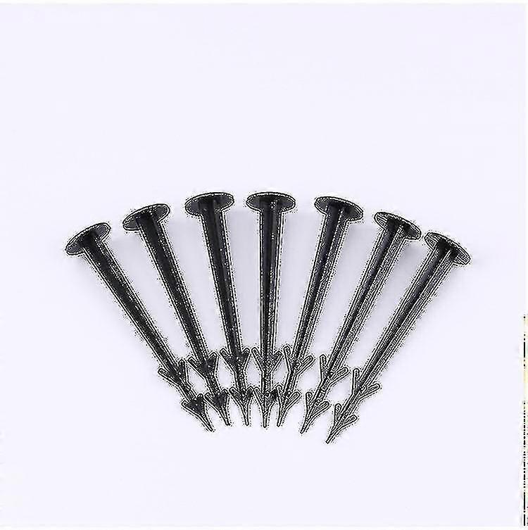 100pcs Garden Pegs Ancres Mulch Pegs, Rustproof Plastic Yard Pegs Barbed Stakes Rod Nail