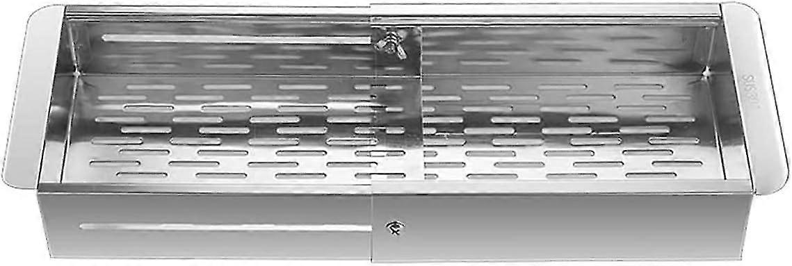 Stainless Steel Over The Sink Colander Strainer Basket Extendable Ideal for Washing Vegetables and Fruits Draining Cooked Pasta