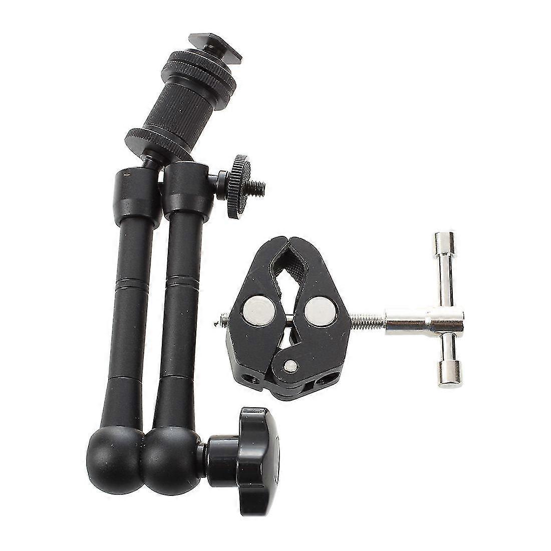 11" Inch Friction Articulating Arm + Super Clamp Plier Clip For Dslr