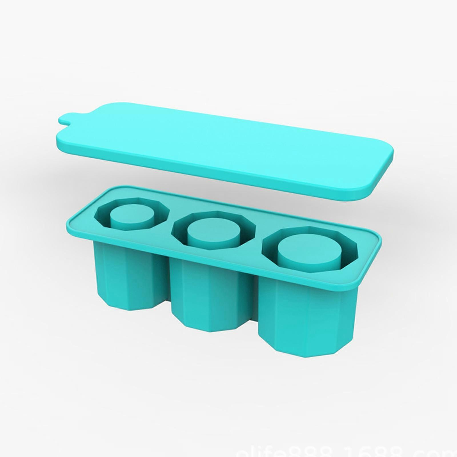 Ice Cube Tray for Stanley Cup, Silicone Ice Cube Trays for Freezer, Stanley Cup Accessories Compatible with 30-40oz, Hollow Cylinders Ice Cube Mold