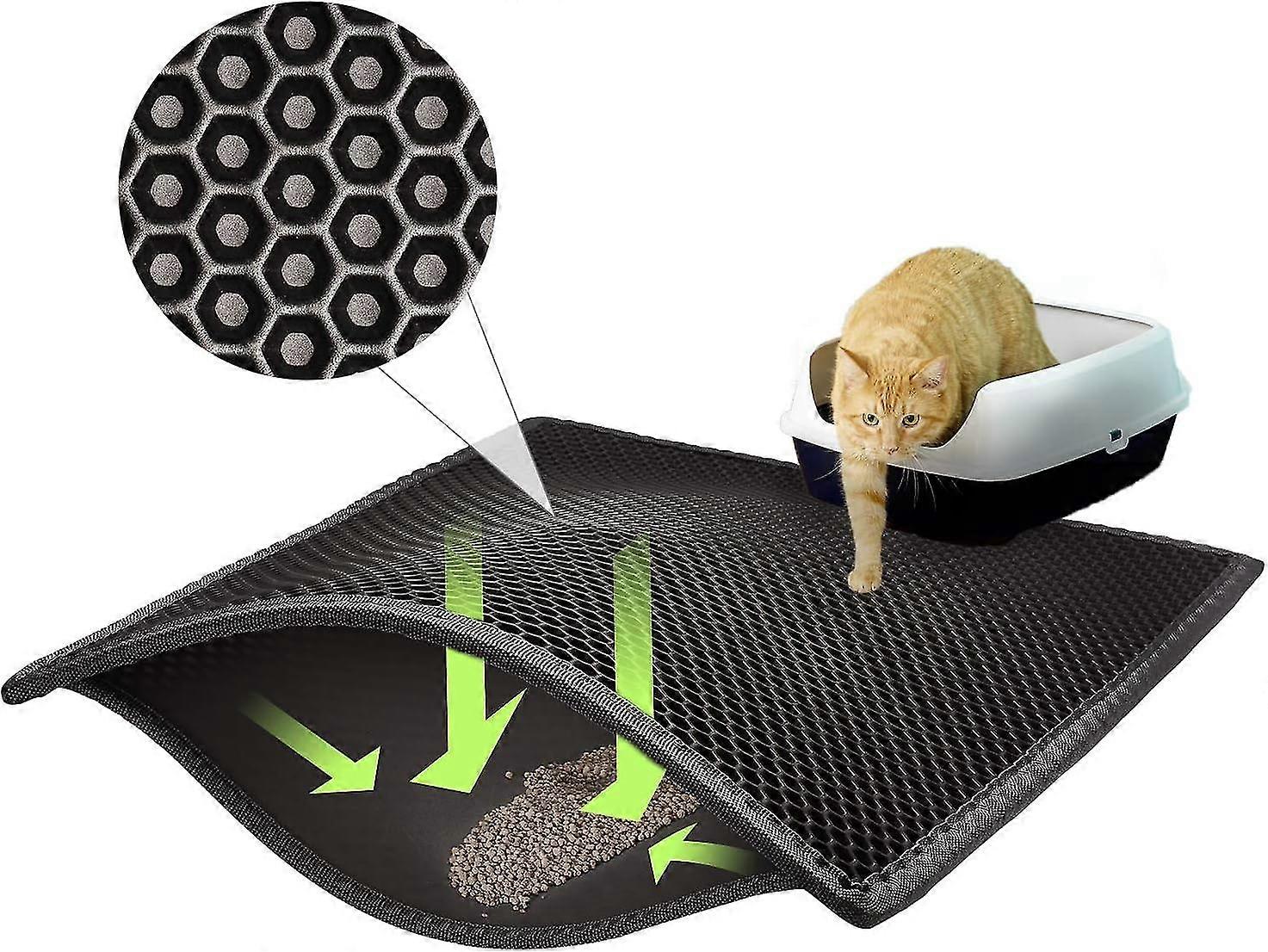 Kattenbak Mat, Kattenbak Mat Kattenbak Ondervloeren Honingraat Design Kattenbak Vloerkleden Waterdicht Doub - Ya