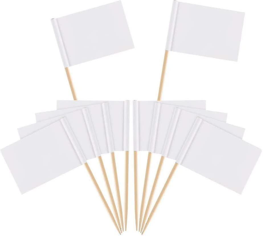 Blank Toothpick Flags Cheese Markers Blank Flags Label Marking (100)