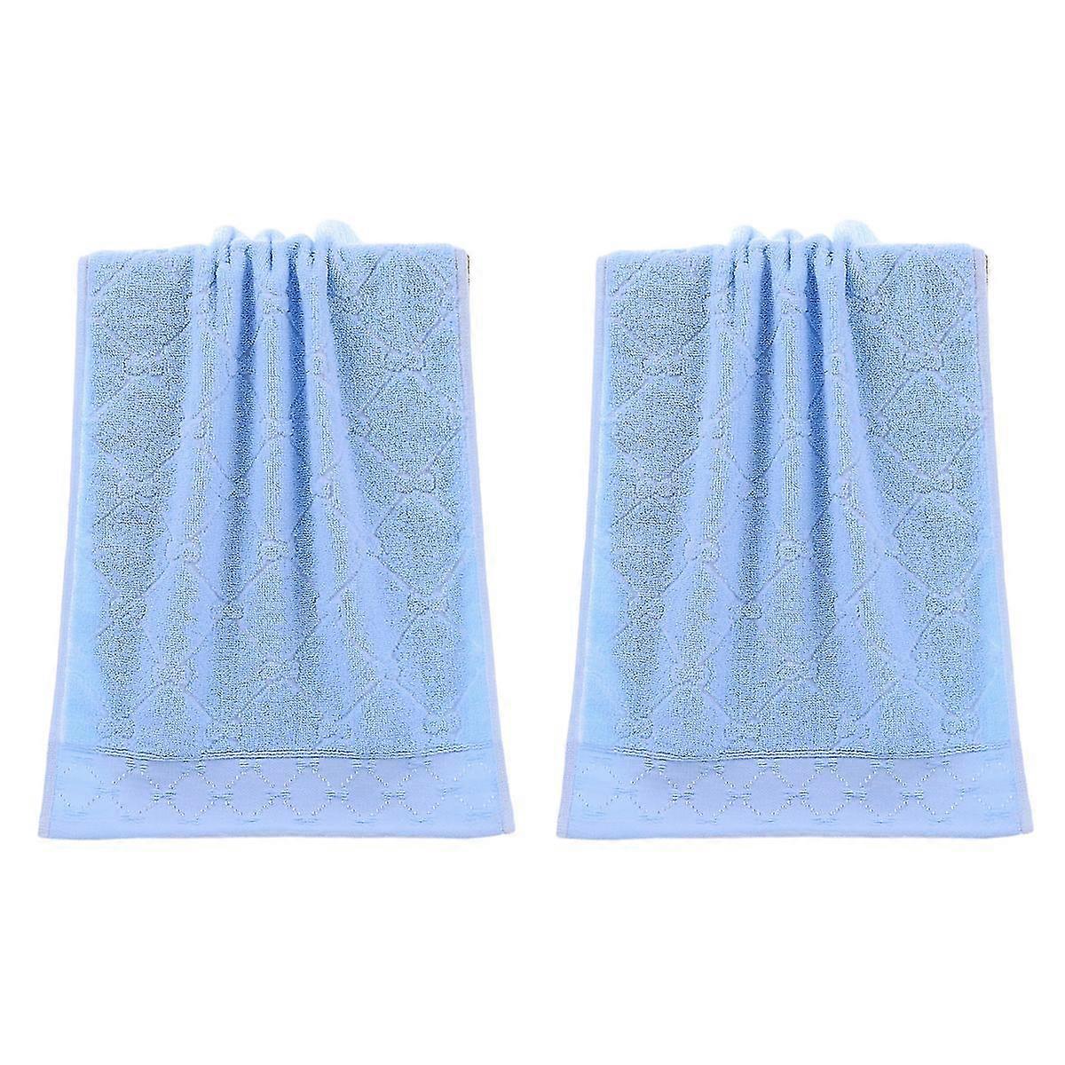 Hand towel set of 2 patterned cotton bathroom soft decorative towel for face wash