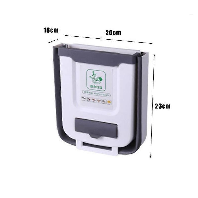 Folding Waste Bin Kitchen Cabinet Door Hanging Trash Bin Trash Can Wall Mounted Trashcan For Bedroom Toilet Waste StorageTrash Cans & Wastebaskets
