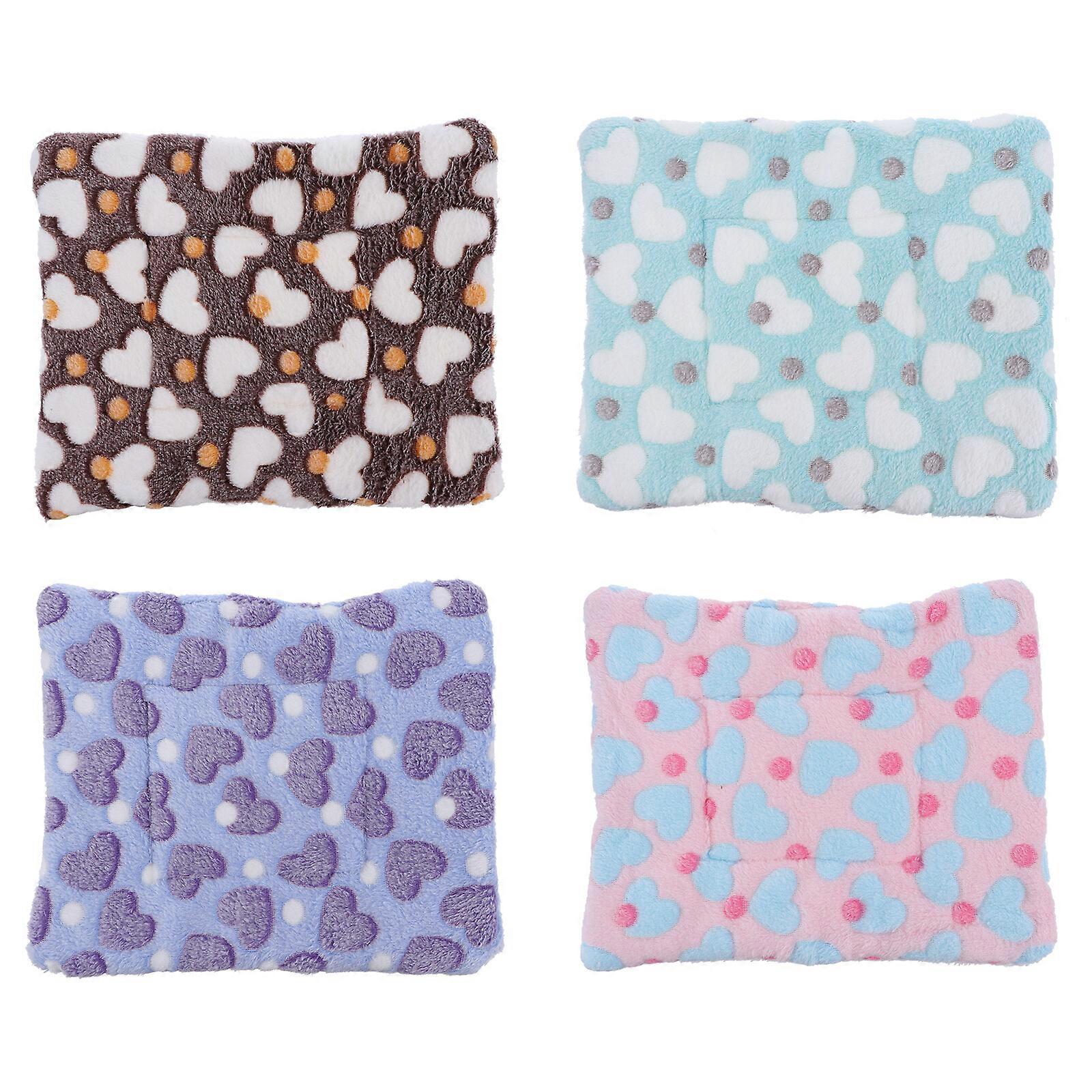 4pcs γουινέα χοιρινό κρεβάτι μικρά ζώα fleece κρεβάτι στρώμα κρεβάτι κρεβάτι στρώμα