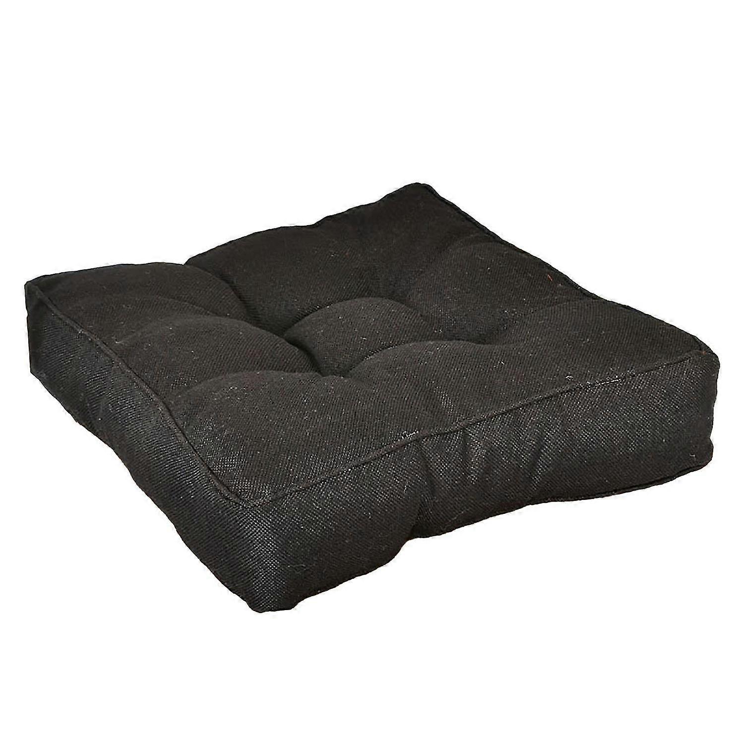 Solid Color Square Seat Cushion Breathable Cotton Linen Thickened High Elastic Padded Super Soft Hom