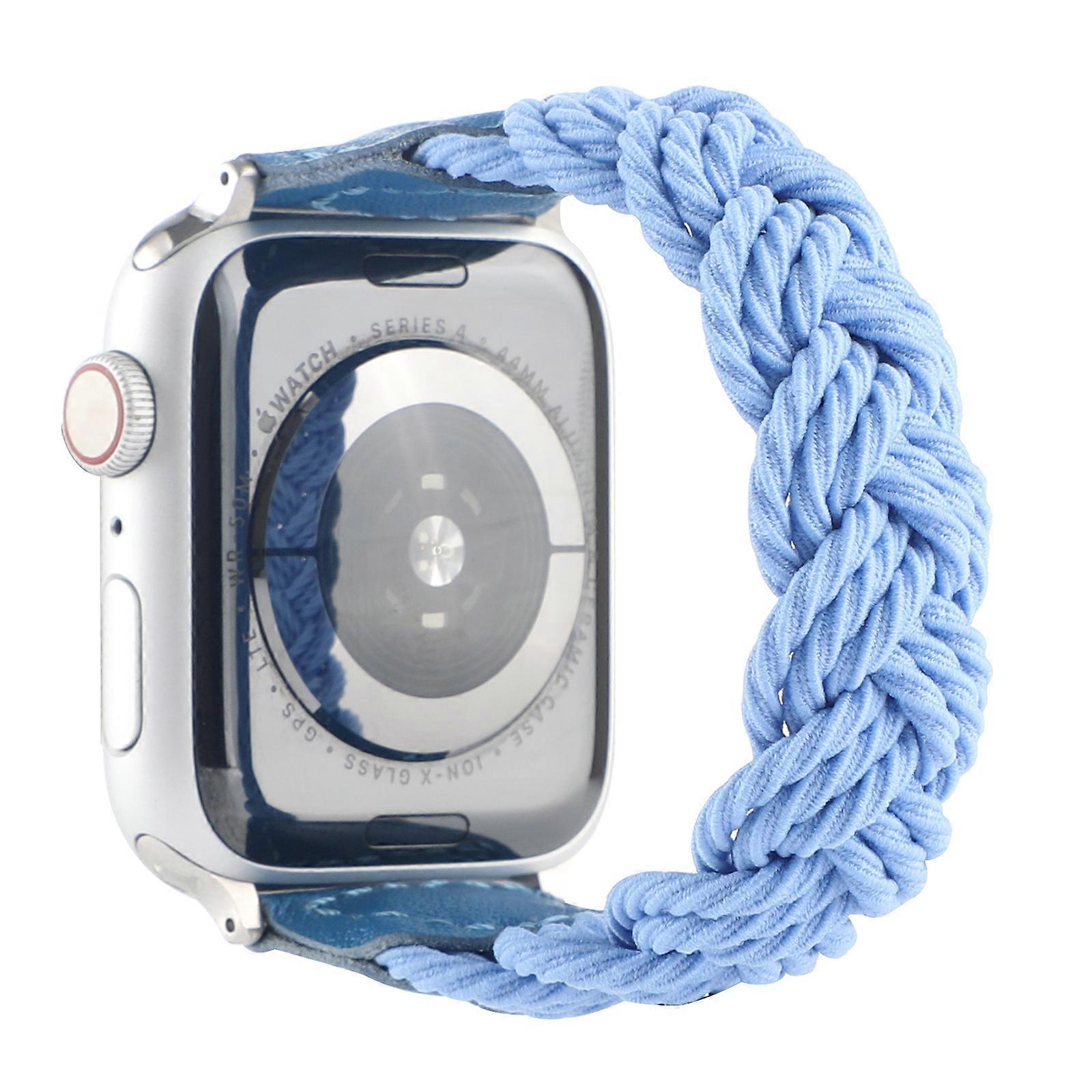 För Apple Watch Strap Apple Watch7 Elastisk rem iWatch7-1 Twisted Cord Vävd Rem