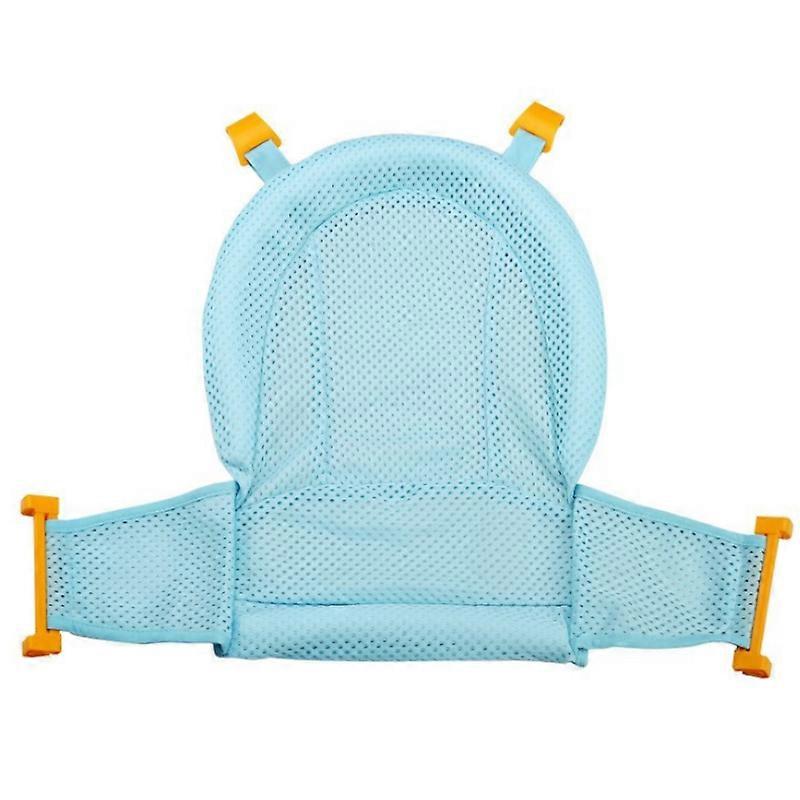 Baby Shower Bath Tub Cushion Non-slip Bathtub Seat Support Mat Newborn Safety Security Bath Support Cushion Foldable Soft Pillow,blue