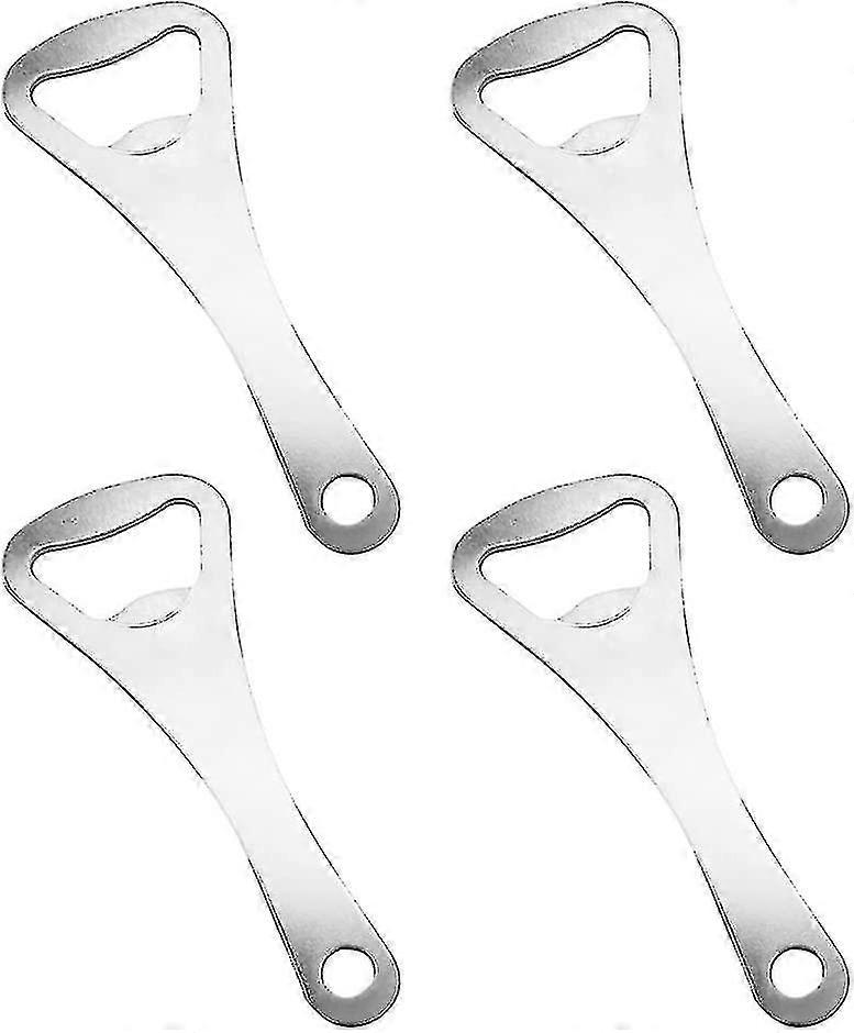 Stainless Steel Beer Openers, Metal Bar Accessories For Home Pub Outdoor Bottle Openers To Remove Lids, Pull Tabs And Bottles For(4pcs