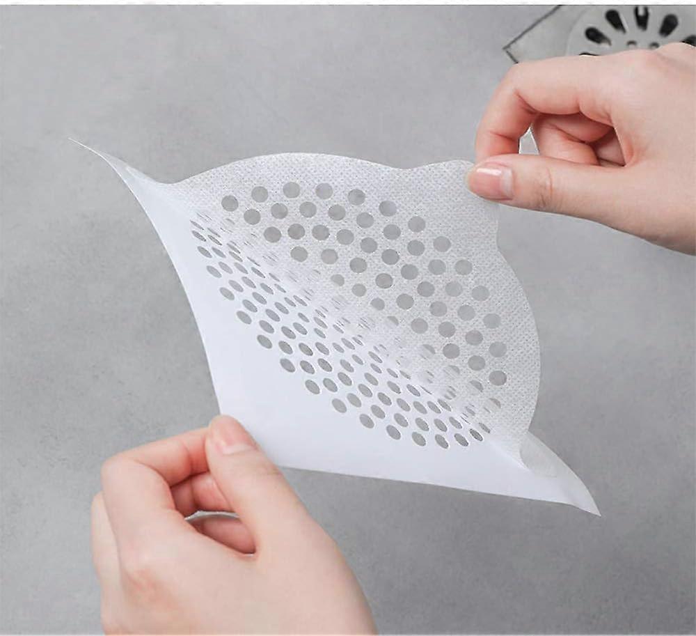 15 Pack Of Drain Lint Traps, Shower Drain Lint Traps, Disposable Shower Drain Lint Trap Mesh Stickers