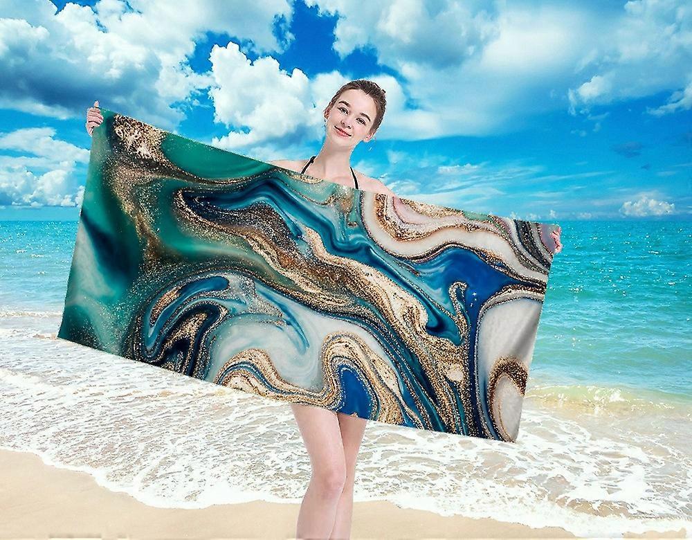 Microfiber Sand-Free Beach Towel Blanket - Quick Drying Super Absorbent Lightweight Thin Towel
