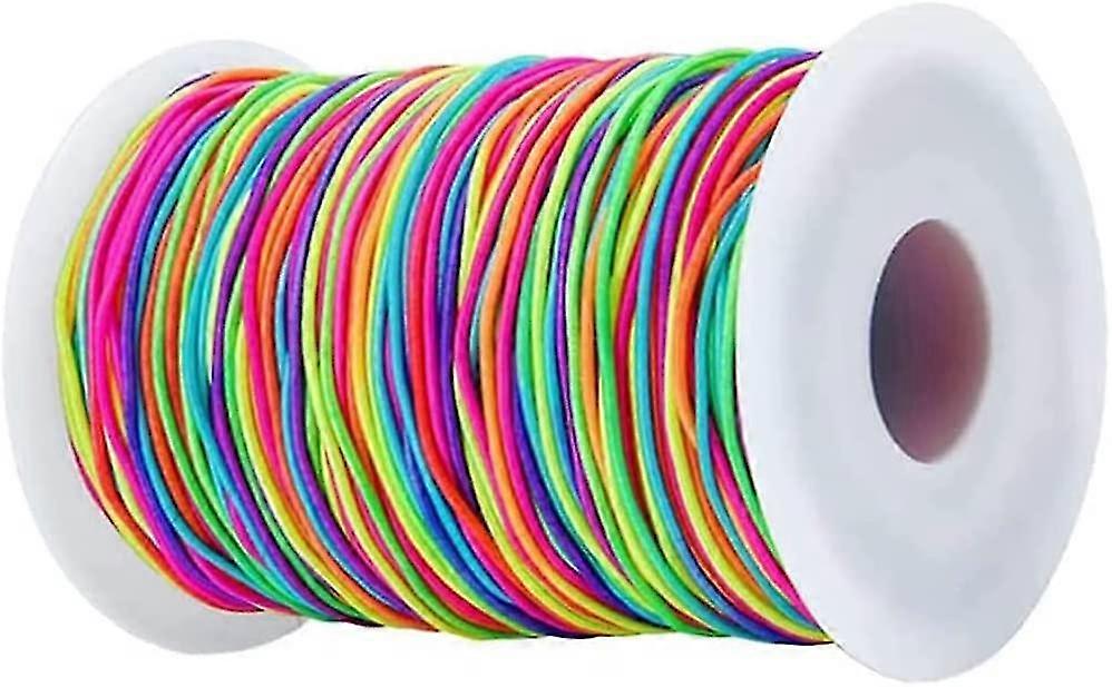 100m Elastic Cord,elastic Beading Cord Packed In Spool Thick 1mm Colorful Elastic Thread