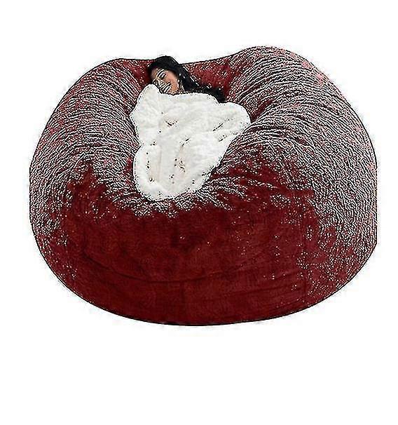 Lazy Sofa Bean Bag Étable Fourrure Artificielle Sac Haricot Canapé