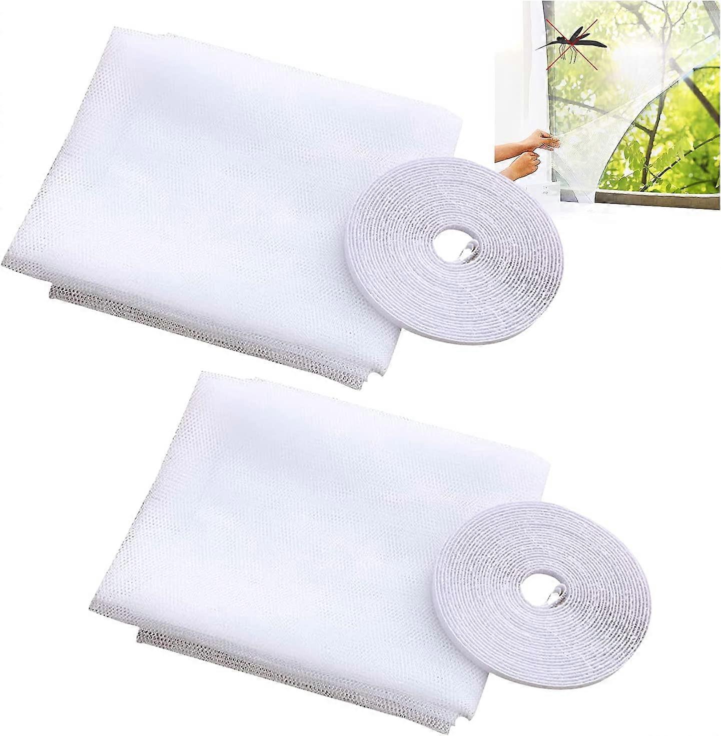 2 Pieces Window Mosquito Net,Can Cut Fine Net Insect Screens,can Penetrate Air Protective Net1.5*2m