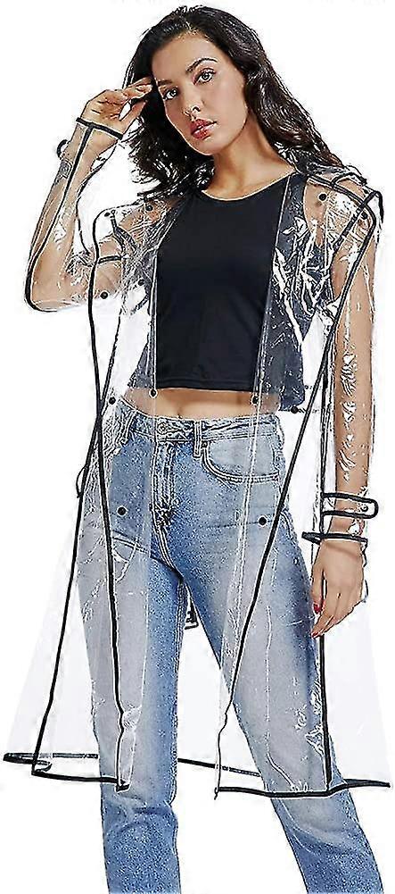 Waterproof Raincoat Lightweight Packable Raincoat Transparent Rain Ponchos-MXBC