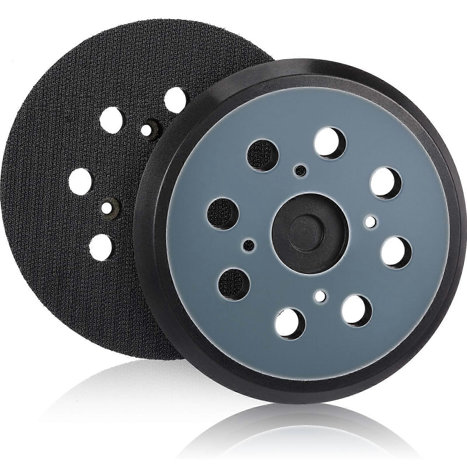 2 Pieces 125mm 8 Hole Hook and Loop Orbital Sander Pad Replacement Sanding Pad (Blue,)