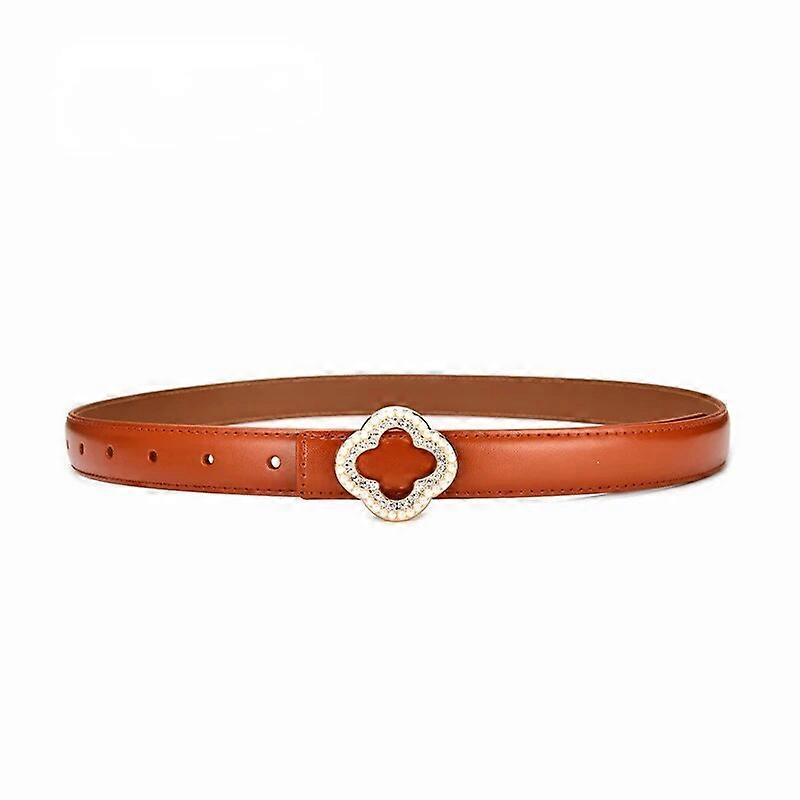 Floral Diamond Studded Genuine Leather Cowhide Belt Designer's New High Quality Women's Decorative Coat with Jeans Belt
