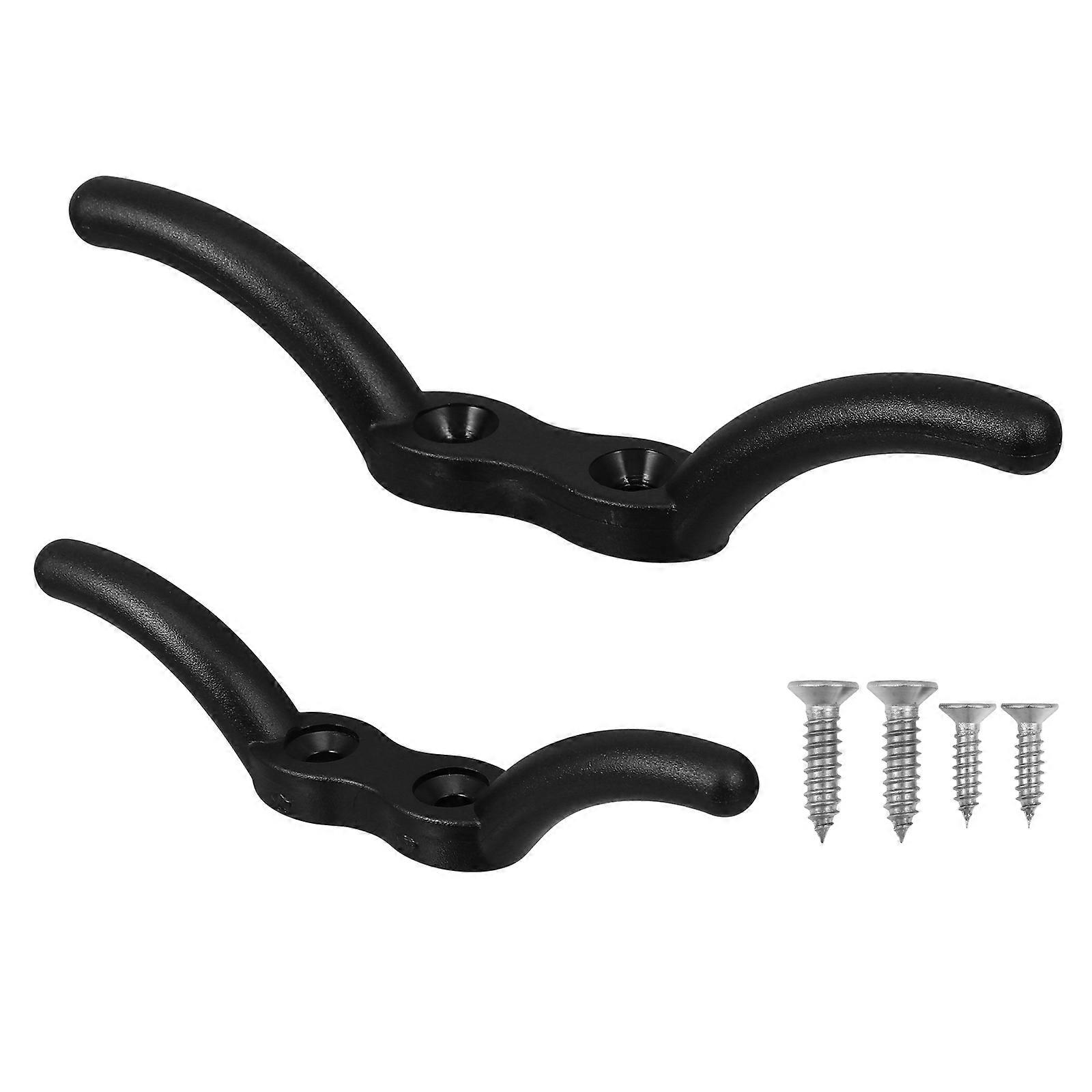 2PCS Flagpole Cleat Hook with Mounting Screw Boat Rope Fixing Cleat Hook