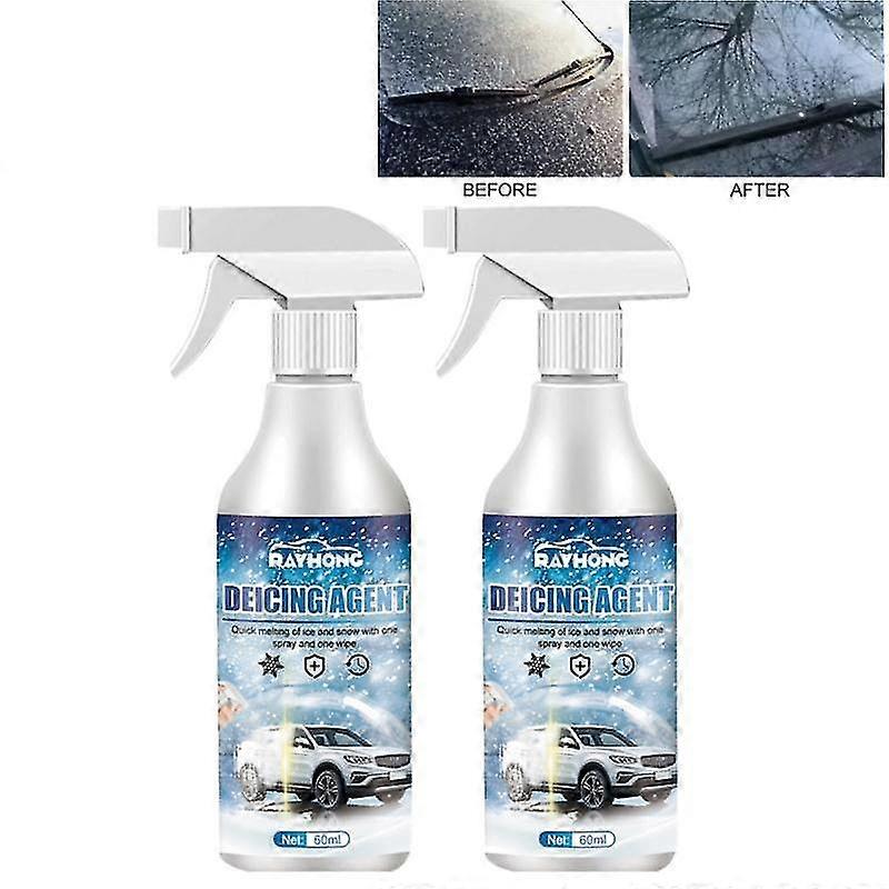 2x סוכן Deicing חלון, חורף השמשה הקדמית Deicing סוכן