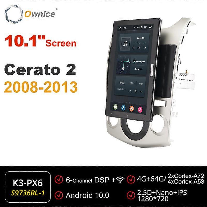Tesla style 13.3inch DSP PX6 Android 10 Car DVD Player Auto Rotatable Navigation GPS BT Stereo Radio For KIA Cerato2 2008-2013