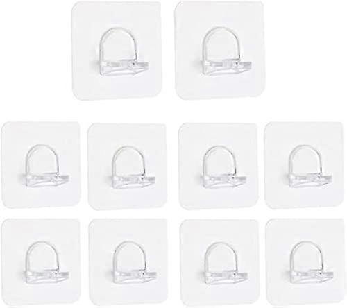 Self-Adhesive Clear Plastic Cabinet Shelf Brackets (12 Pack)