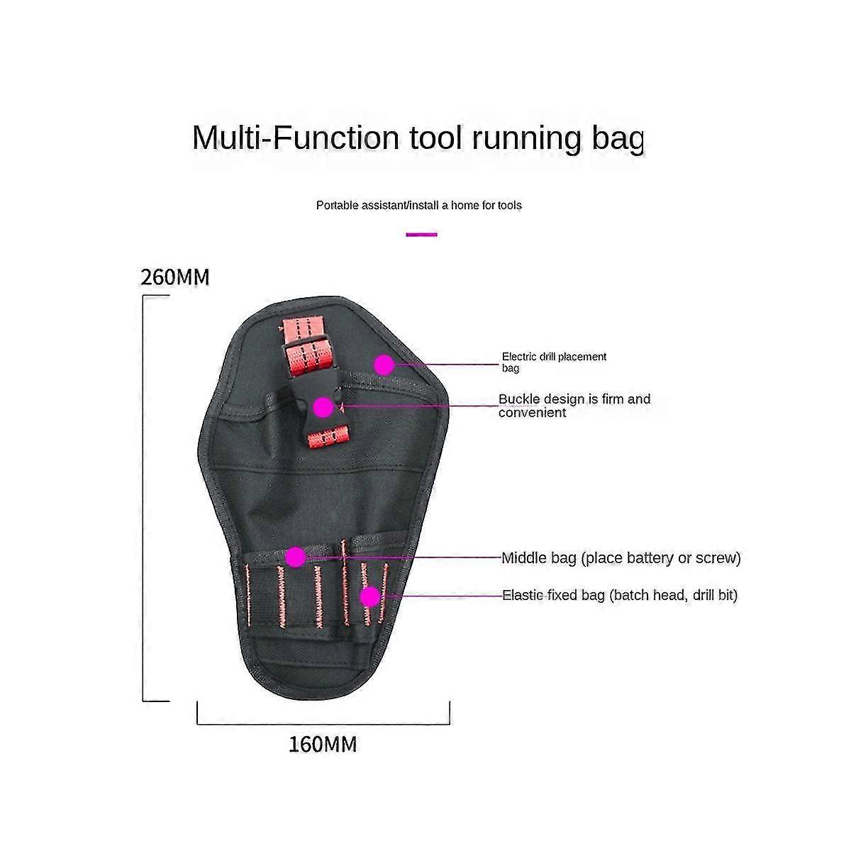 Toolkit Cordless Tools Cordless Drill Multi Tool Pouch Waist Work Pouch Multipurpose Tool Portable