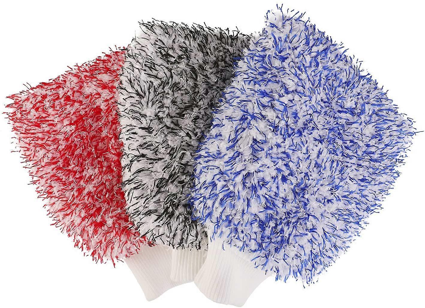 Microfiber wash mitt, ultra-soft wash mitt, limits the risk of scratches - Designed to maintain maxi