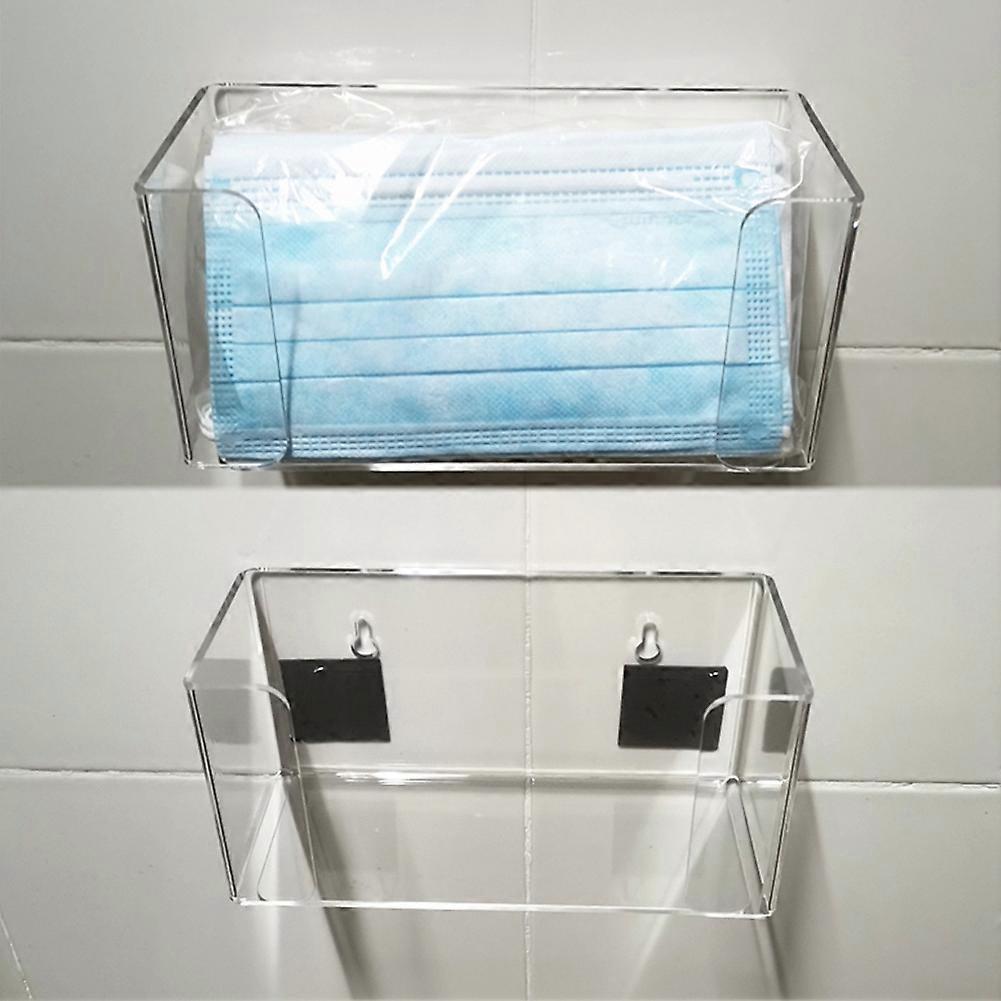 Face Cover Gloves Dispenser Wall Mount Acrylic Transparent Container Storage Box