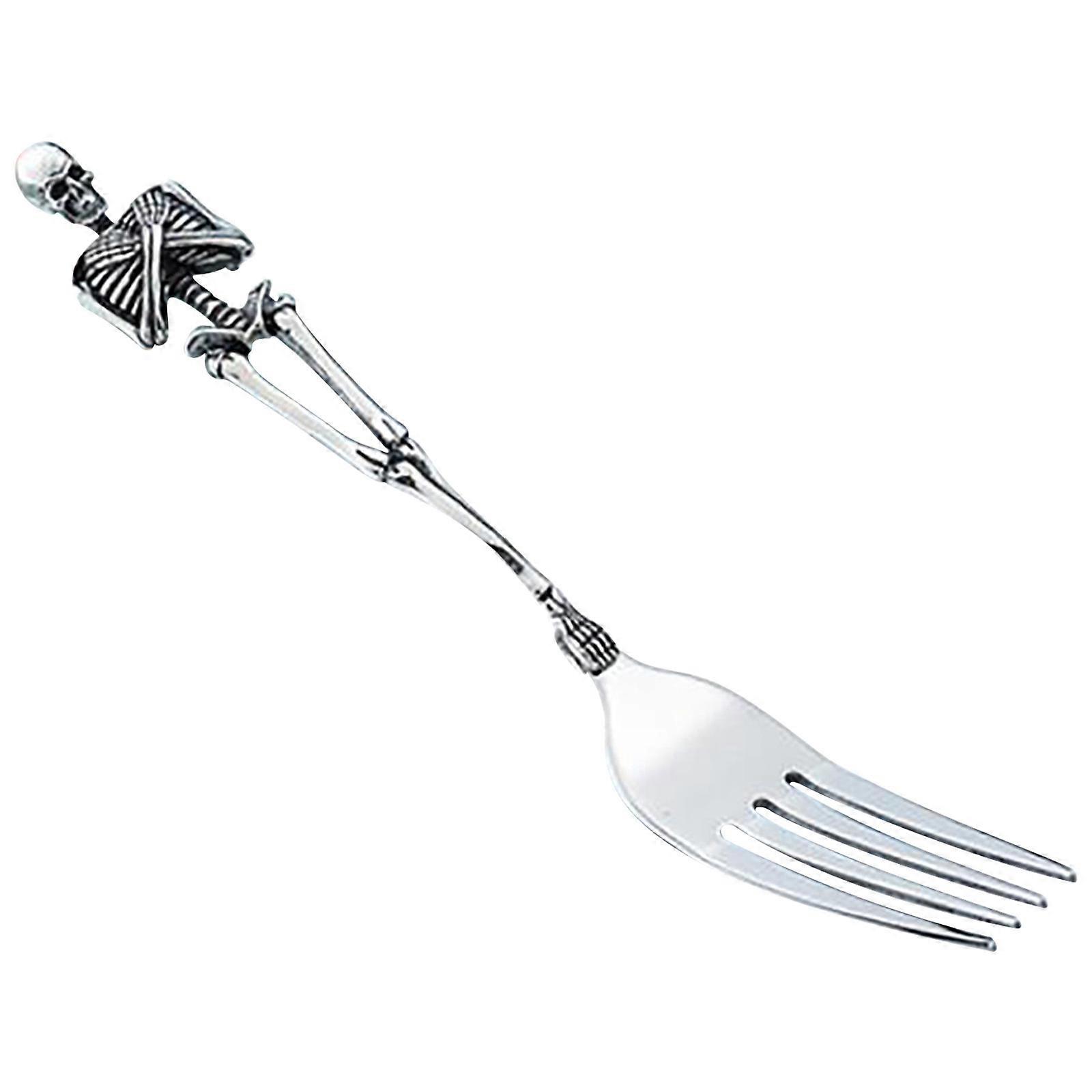 Creative Titanium Steel Skeleton Fork Spoon Fork Spoon Western Tableware