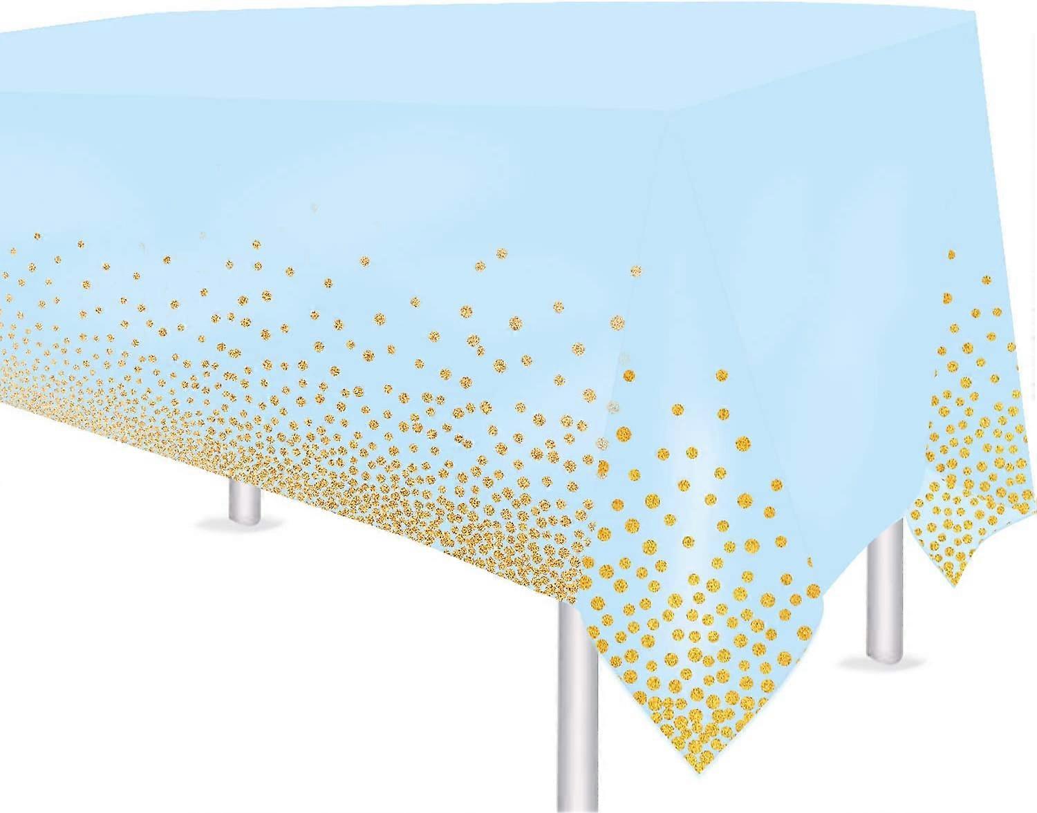 54" X 108" Party Tablecloth, Suitable For Square Tables, Hot-Stamping Rectangular Plastic Tablecloths, Suitable ( 4 Pack)