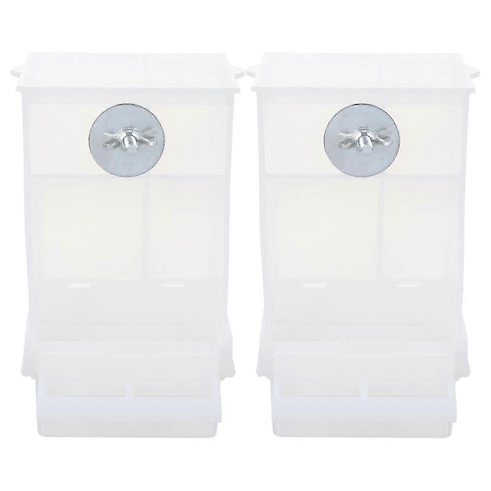 2Pcs Automatic Bird Feeder Bird Feeding Container Bird Creative Parrot Feed Box