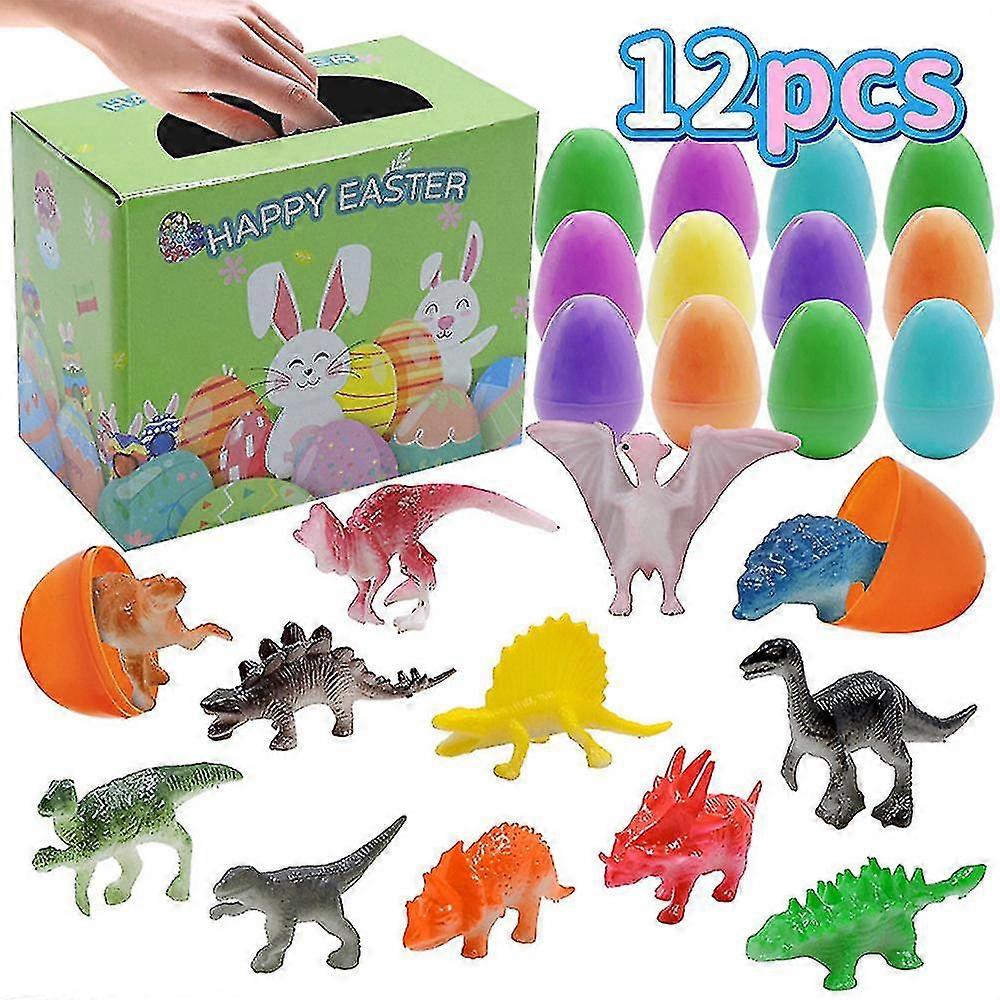 Easter Eggs Prefilled With Mini Dinosaur Model Toy Blind Box For Kids Easter Gift