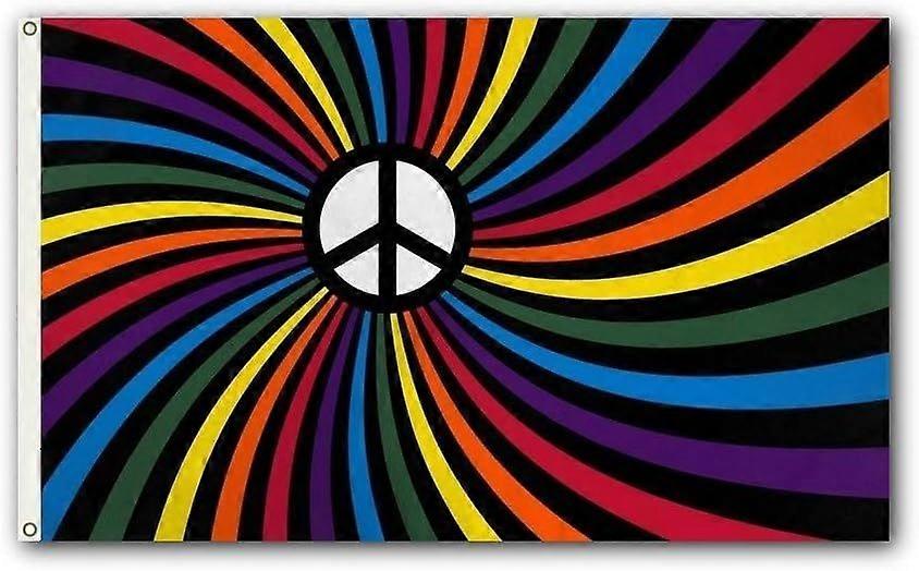 Drapeau extérieur Peace Rainbow QQZ348